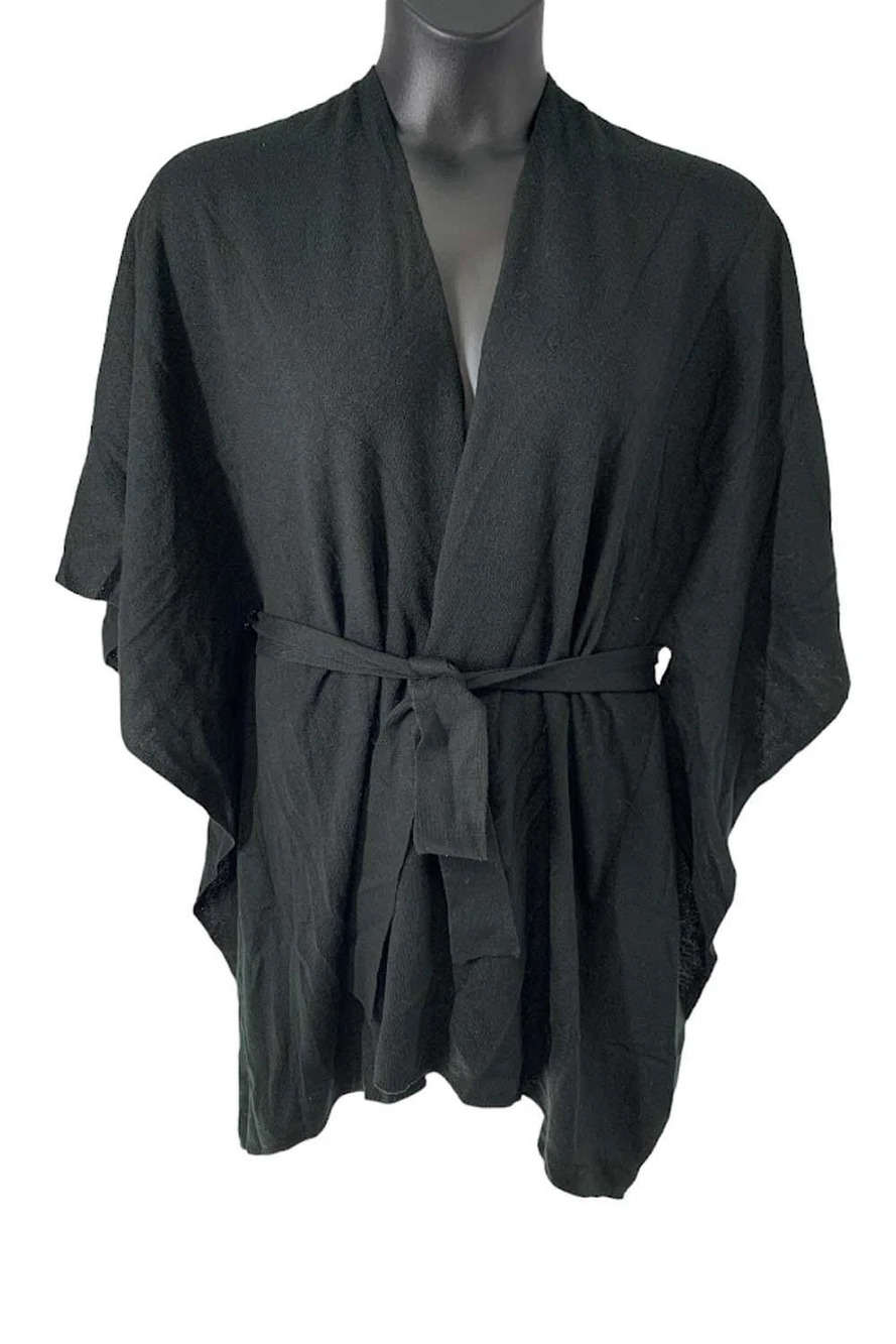 All Worthy Hunter McGrady Tie Front Knit Cardigan Black - Regular